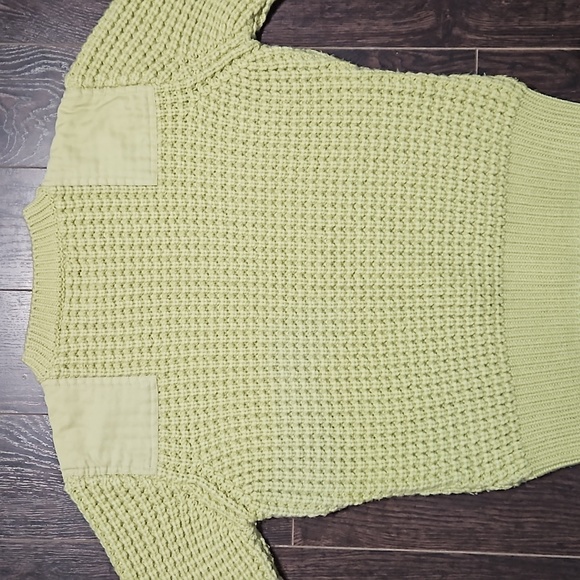 Burton Lime Green Wool Blend Chunky Knit Sweater, Unisex Size S - Picture 7 of 12